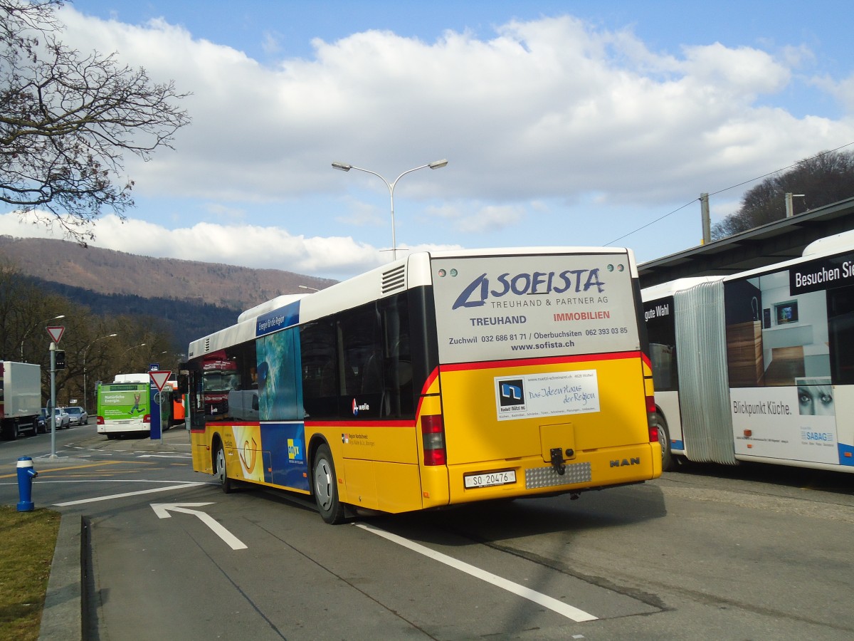 (138'122) - Wyss, Boningen - SO 20'476 - MAN am 6. Mrz 2012 beim Bahnhof Olten