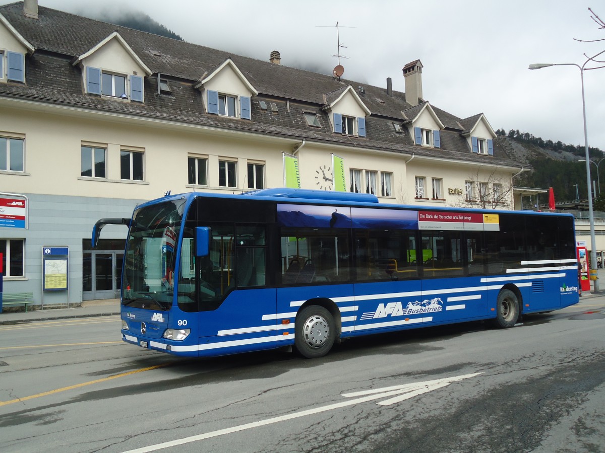 (138'474) - AFA Adelboden - Nr. 90/BE 398'916 - Mercedes am 6. April 2012 beim Bahnhof Kandersteg