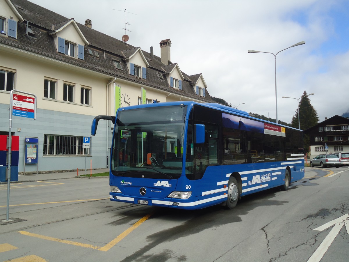 (138'475) - AFA Adelboden - Nr. 90/BE 398'916 - Mercedes am 6. April 2012 beim Bahnhof Kandersteg