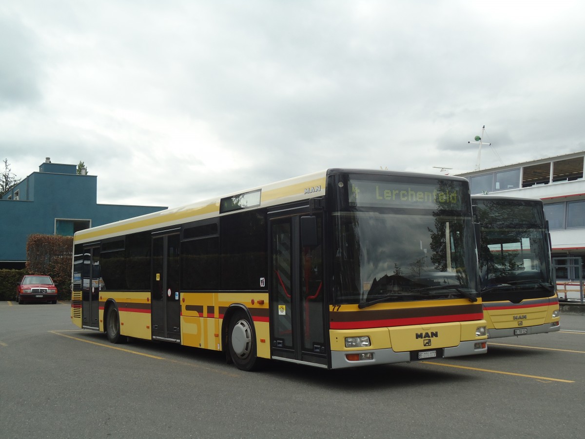 (138'598) - STI Thun - Nr. 77/BE 274'177 - MAN am 2. Mai 2012 bei der Schifflndte Thun