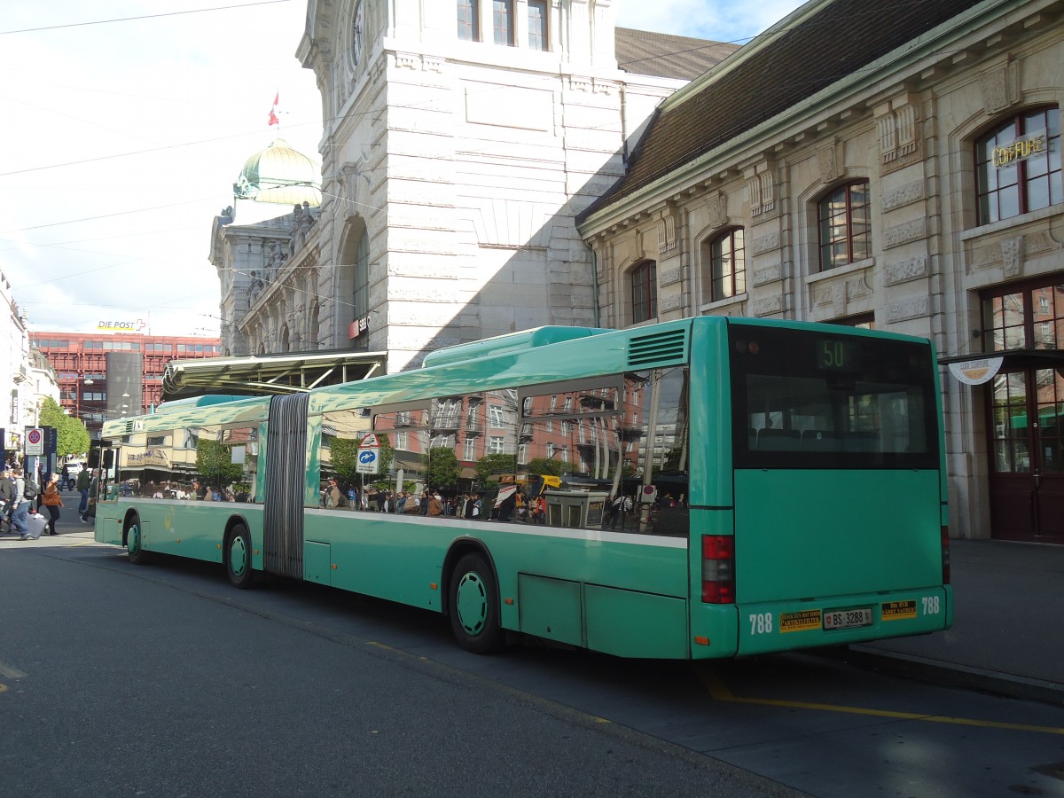 (138'705) - BVB Basel - Nr. 788/BS 3288 - MAN am 6. Mai 2012 beim Bahnhof Basel