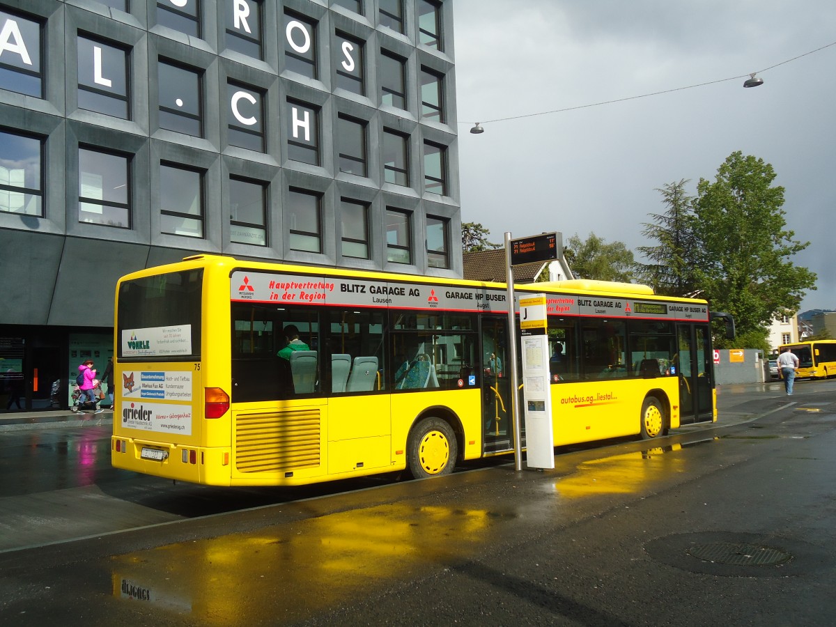 (138'856) - AAGL Liestal - Nr. 75/BL 7323 - Mercedes am 16. Mai 2012 beim Bahnhof Liestal