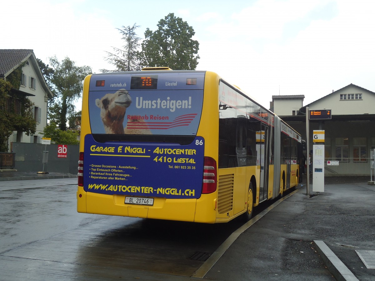 (138'875) - AAGL Liestal - Nr. 86/BL 20'746 - Mercedes am 16. Mai 2012 beim Bahnhof Liestal