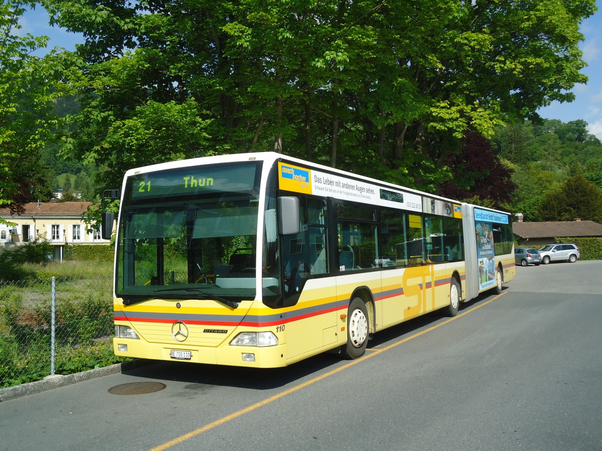 (138'978) - STI Thun - Nr. 110/BE 700'110 - Mercedes am 19. Mai 2012 bei der Schifflndte Thun