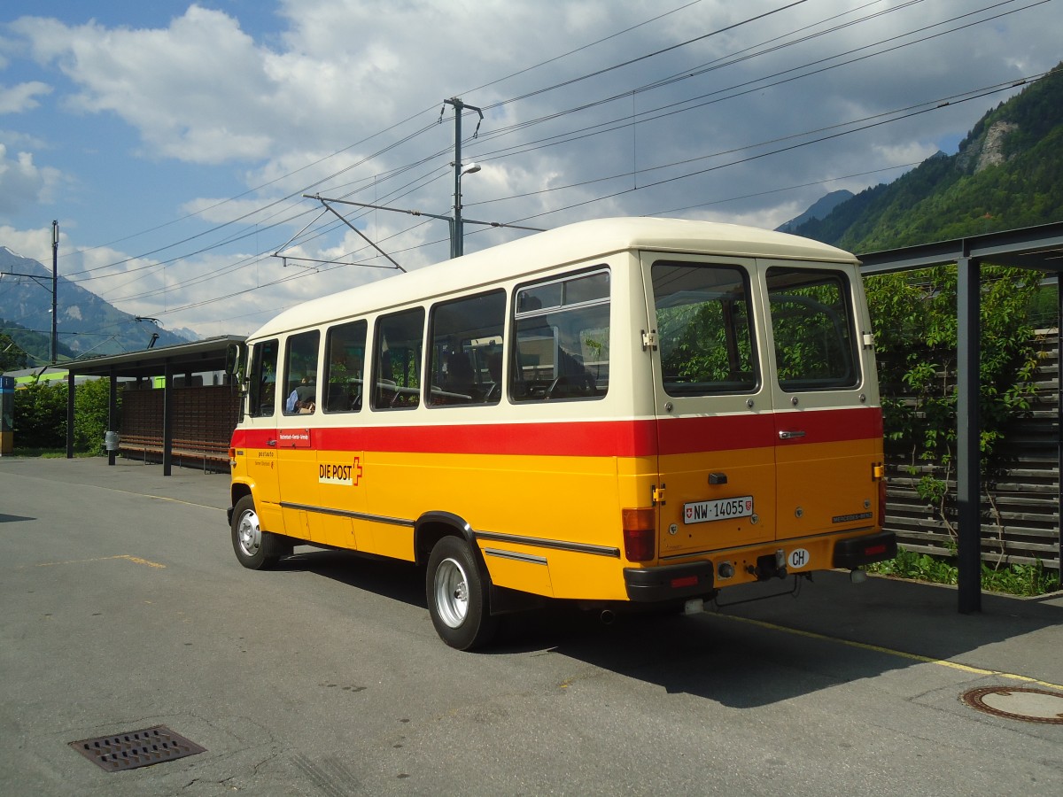 (139'156) - Mller, Ennetmoos - Nr. 6/NW 14'055 - Mercedes (ex Portenier, Adelboden Nr. 6; ex Geiger, Adelboden Nr. 6) am 28. Mai 2012 beim Bahnhof Reichenbach