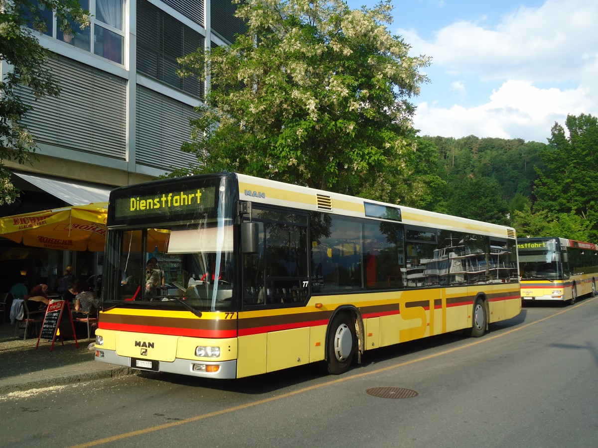 (139'171) - STI Thun - Nr. 77/BE 274'177 - MAN am 29. Mai 2012 bei der Schifflndte Thun