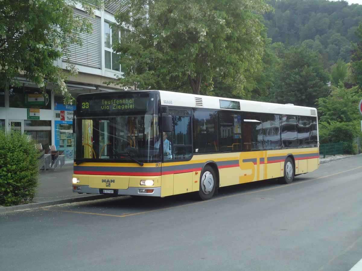 (139'176) - STI Thun - Nr. 97/BE 577'097 - MAN am 1. Juni 2012 bei der Schifflndte Thun