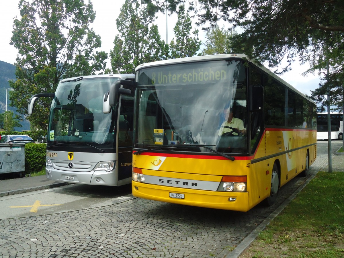 (139'435) - AAGU Altdorf - Nr. 47/UR 9226 - Setra am 11. Juni 2012 beim Bahnhof Flelen