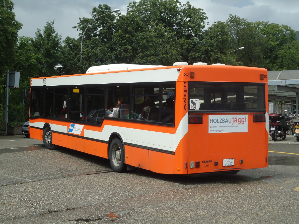 (139'464) - BOGG Wangen b.O. - Nr. 82/SO 21'937 - MAN (ex SOO Olten Nr. 82) am 11. Juni 2012 beim Bahnhof Olten