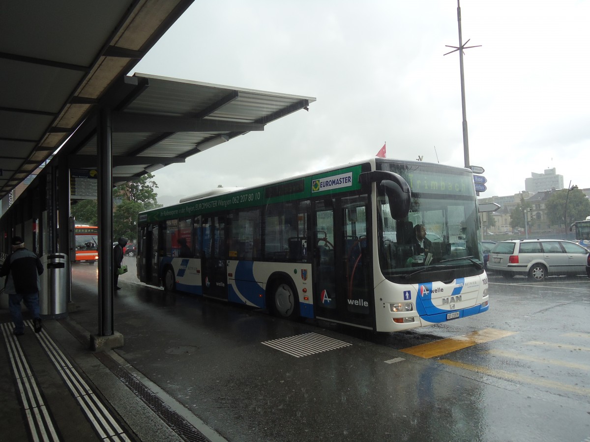 (139'471) - BOGG Wangen b.O. - Nr. 100/SO 21'839 - MAN am 11. Juni 2012 beim Bahnhof Olten