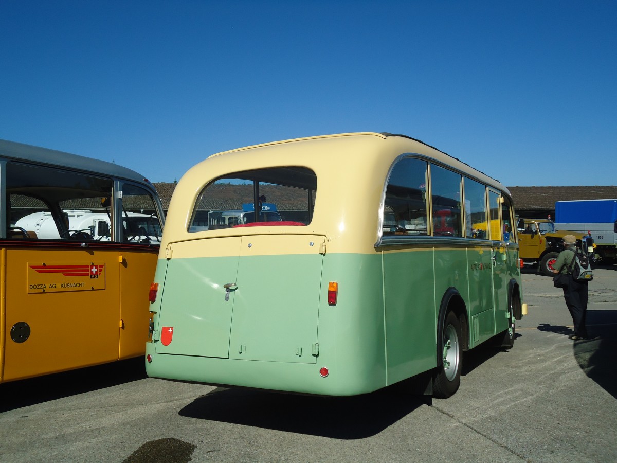 (139'535) - AAGS Schwyz - Nr. 1/SZ 200'012 - Saurer/Geser (ex Nr. 9; ex Nr. 17; ex Nr. 9; ex Nr. 1) am 16. Juni 2012 in Hinwil, AMP