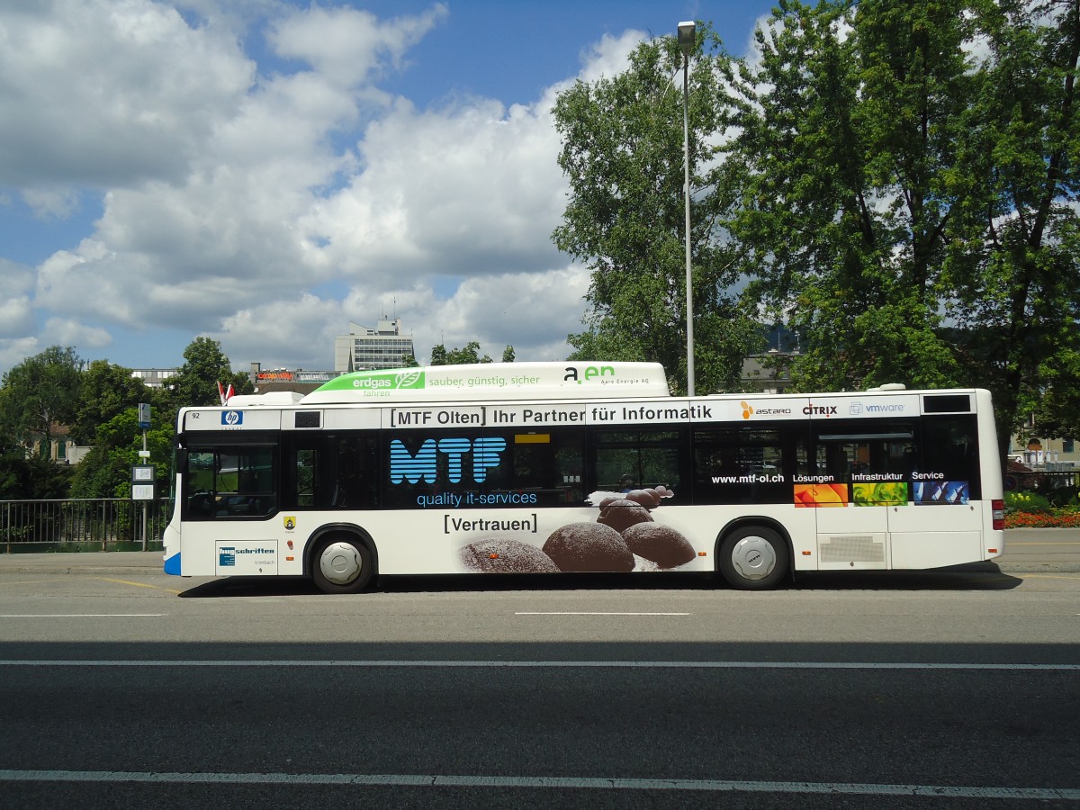 (139'936) - BOGG Wangen b.O. - Nr. 92/SO 120'518 - MAN am 23. Juni 2012 beim Bahnhof Olten