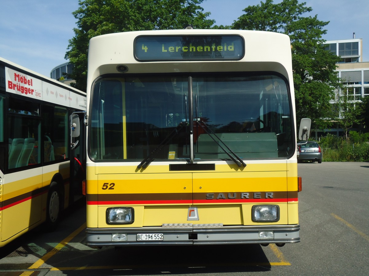 (139'989) - STI Thun - Nr. 52/BE 396'552 - Saurer/R&J am 24. Juni 2012 bei der Schifflndte Thun