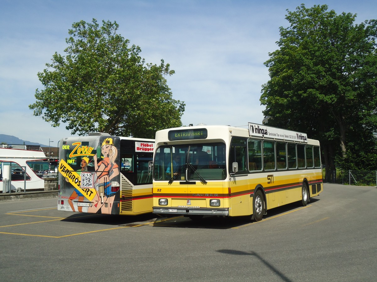 (140'003) - STI Thun - Nr. 52/BE 396'552 - Saurer/R&J am 24. Juni 2012 bei der Schifflndte Thun