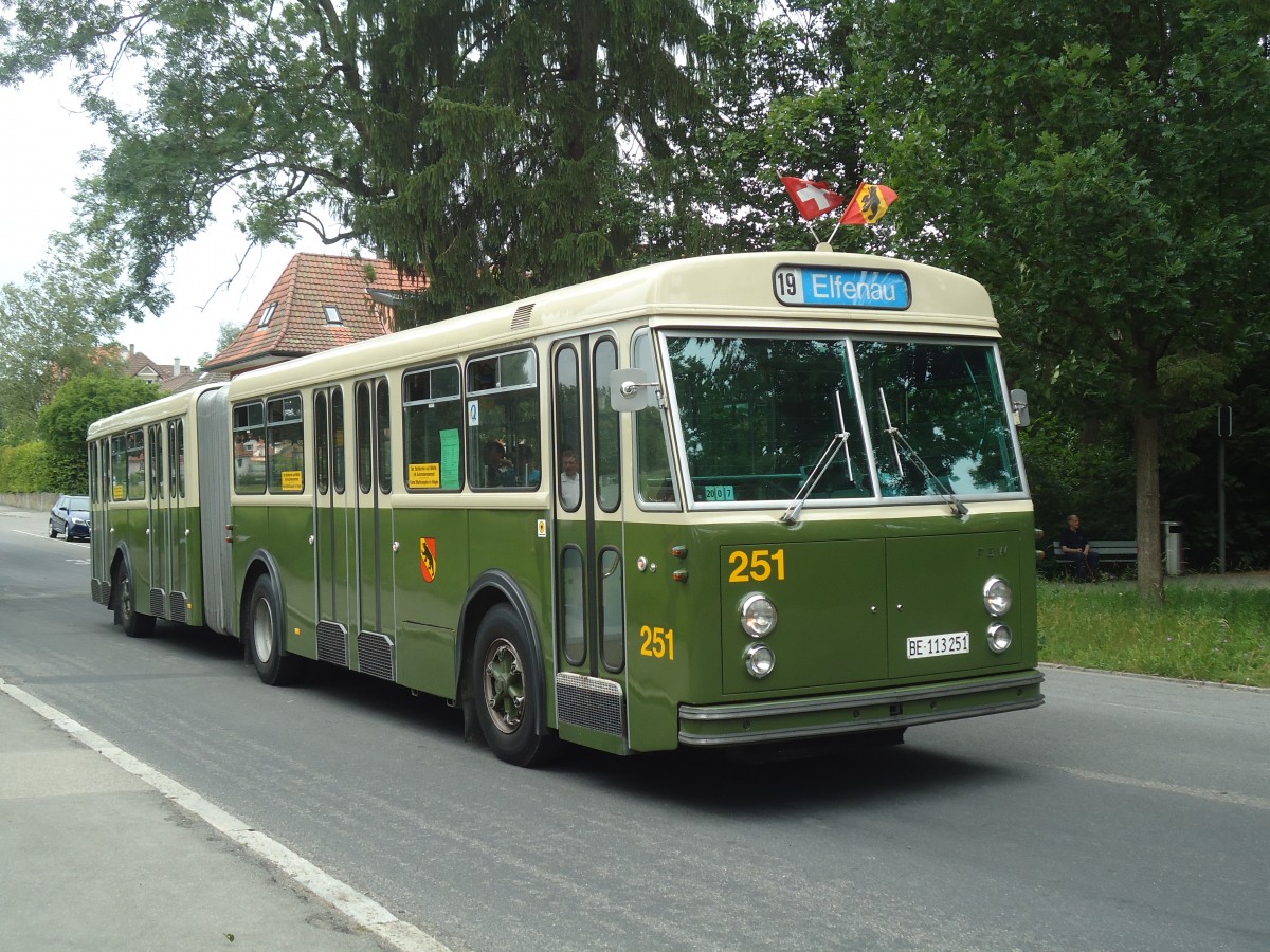 (140'114) - SVB Bern (TVB) - Nr. 251/BE 113'251 - FBW/SWS-R&J am 24. Juni 2012 in Bern, Elfenau