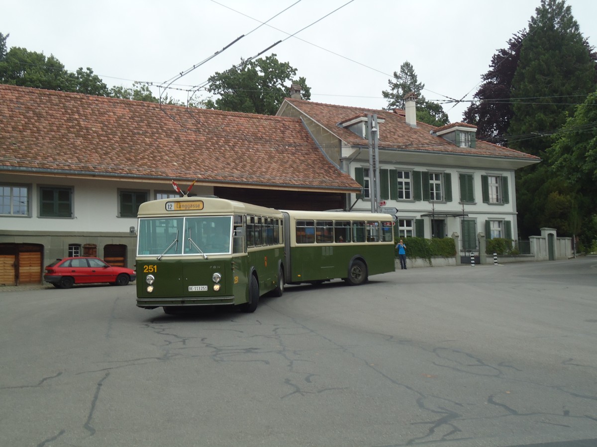 (140'138) - SVB Bern (TVB) - Nr. 251/BE 113'251 - FBW/SWS-R&J am 24. Juni 2012 in Bern, Zentrum Paul Klee