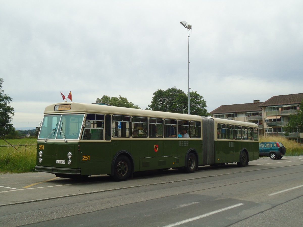 (140'142) - SVB Bern (TVB) - Nr. 251/BE 113'251 - FBW/SWS-R&J am 24. Juni 2012 in Ostermundigen, Oberfeld