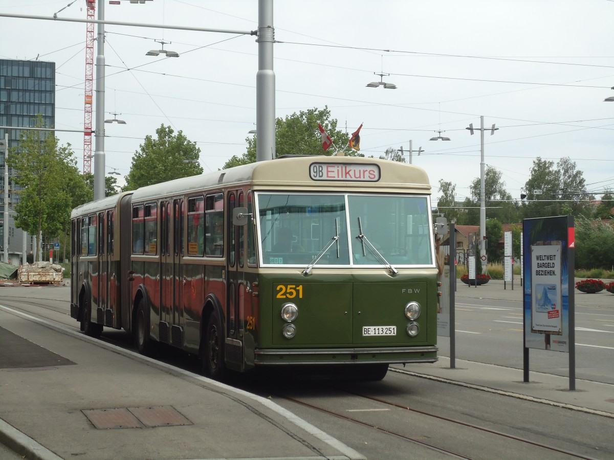 (140'159) - SVB Bern (TVB) - Nr. 251/BE 113'251 - FBW/SWS-R&J am 24. Juni 2012 in Bern, Guisanplatz