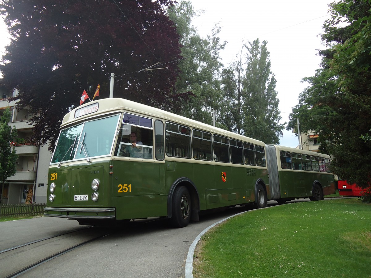 (140'163) - SVB Bern (TVB) - Nr. 251/BE 113'251 - FBW/SWS-R&J am 24. Juni 2012 in Bern, Weissenbhl