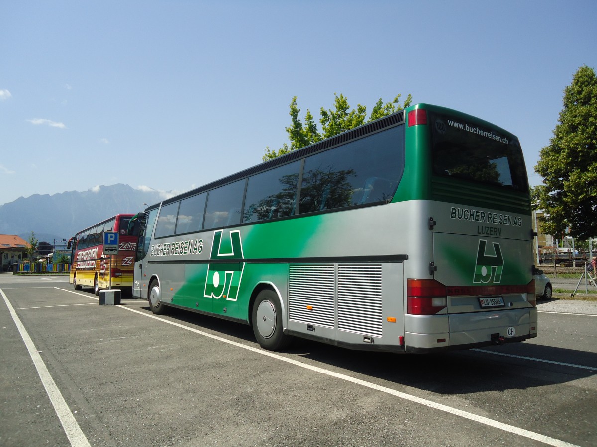 (140'180) - Bucher, Luzern - LU 15'565 - Setra am 29. Juni 2012 in Thun, Seestrasse