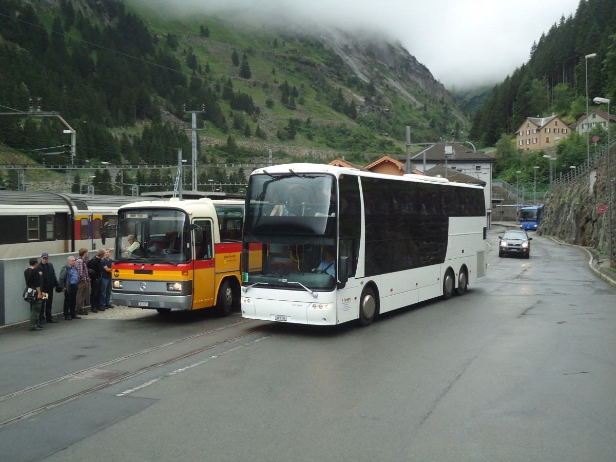 (140'375) - Zgraggen, Schattdorf - UR 9399 - Bova am 1. Juli 2012 beim Bahnhof Gschenen