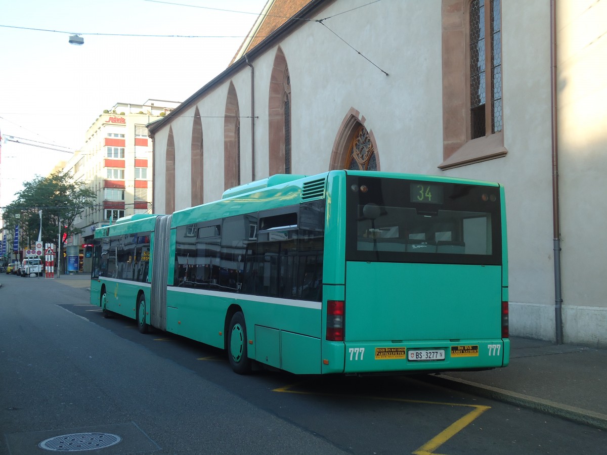 (140'516) - BVB Basel - Nr. 777/BS 3277 - MAN am 16. Juli 2012 in Basel, Claraplatz