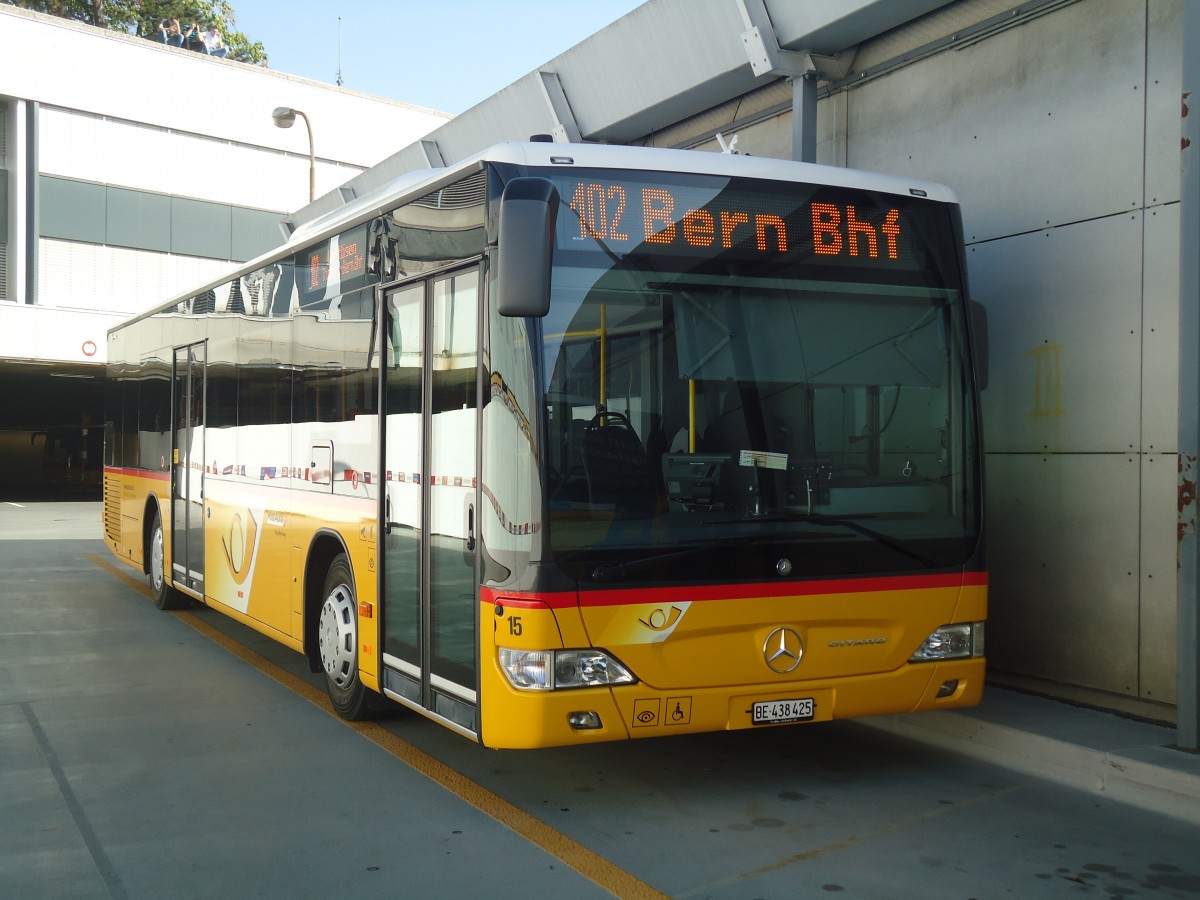 (141'233) - Steiner, Ortschwaben - Nr. 15/BE 438'425 - Mercedes am 19. August 2012 in Bern, Postautostation