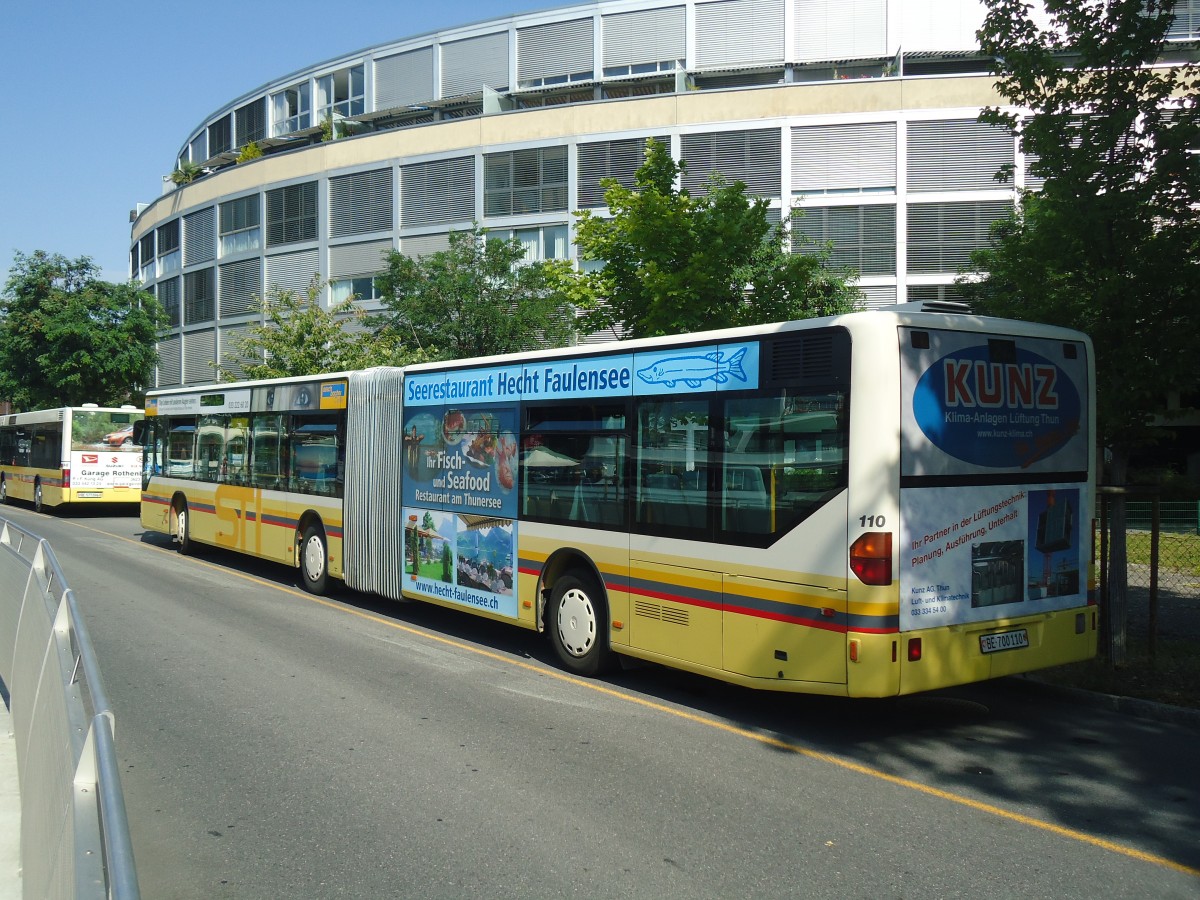 (141'370) - STI Thun - Nr. 110/BE 700'110 - Mercedes am 20. August 2012 bei der Schifflndte Thun