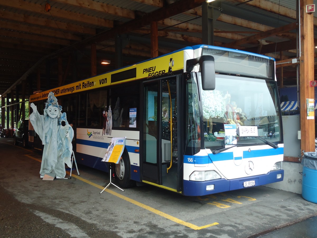 (141'435) - ZVB Zug - Nr. 156/ZG 88'156 - Mercedes/Hess (ex Nr. 56) am 1. September 2012 in Zug, Garage