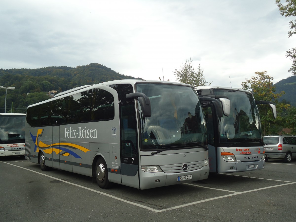 (141'864) - Aus Deutschland: Felix-Reisen, Kln - Nr. 7/K-MA 113 - Mercedes am 26. September 2012 in Thun, Seestrasse