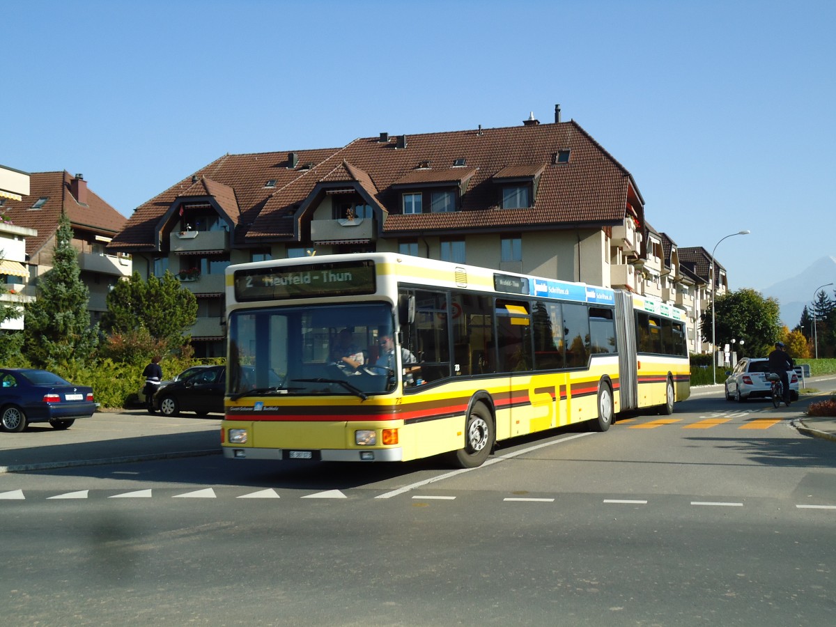 (142'079) - STI Thun - Nr. 73/BE 387'073 - MAN am 22. Oktober 2012 in Thun, Lnggssli