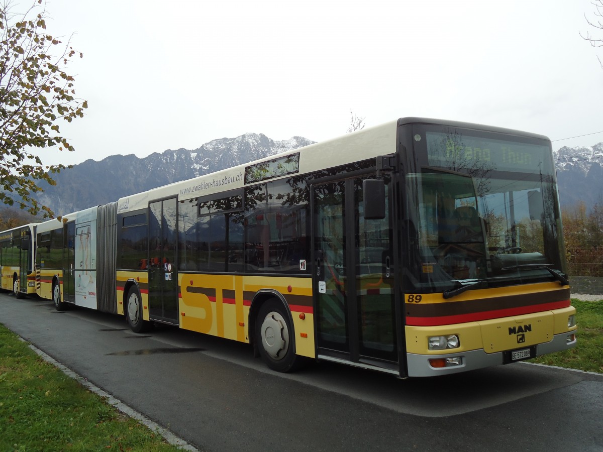 (142'178) - STI Thun - Nr. 89/BE 572'089 - MAN am 4. November 2012 in Thun, Arena Thun