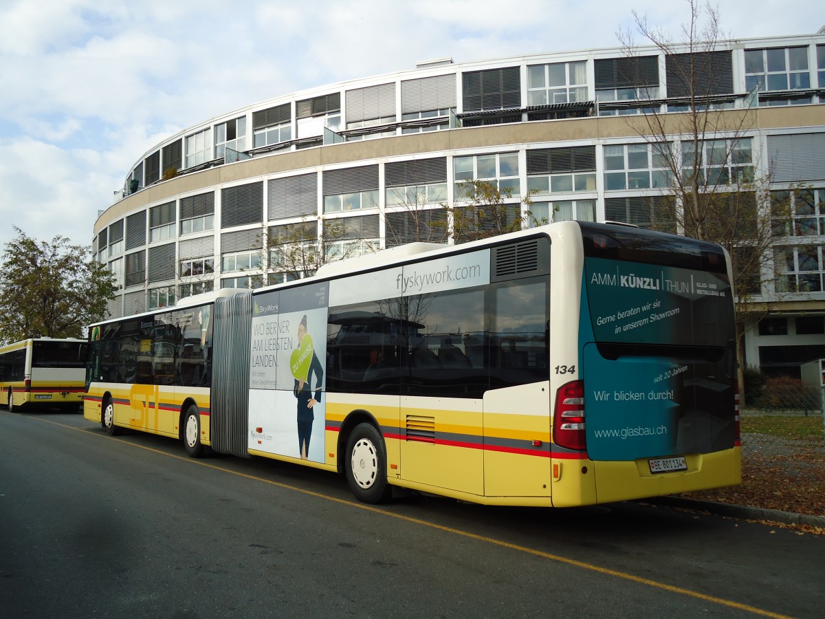 (142'243) - STI Thun - Nr. 134/BE 801'134 - Mercedes am 22. November 2012 bei der Schifflndte Thun