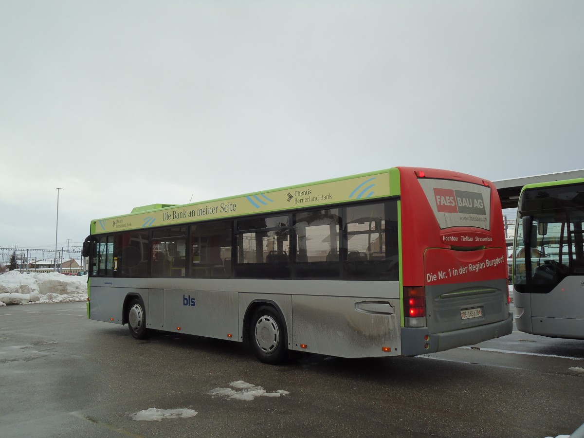 (142'462) - Busland, Burgdorf - Nr. 21/BE 165'638 - Scania/Hess am 10. Dezember 2012 beim Bahnhof Burgdorf