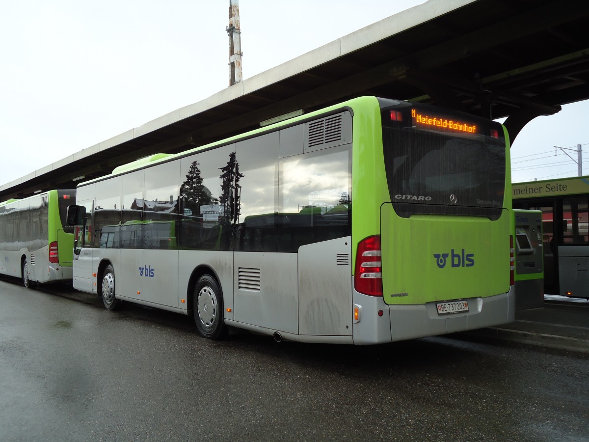 (142'472) - Busland, Burgdorf - Nr. 203/BE 737'203 - Mercedes am 10. Dezember 2012 beim Bahnhof Burgdorf