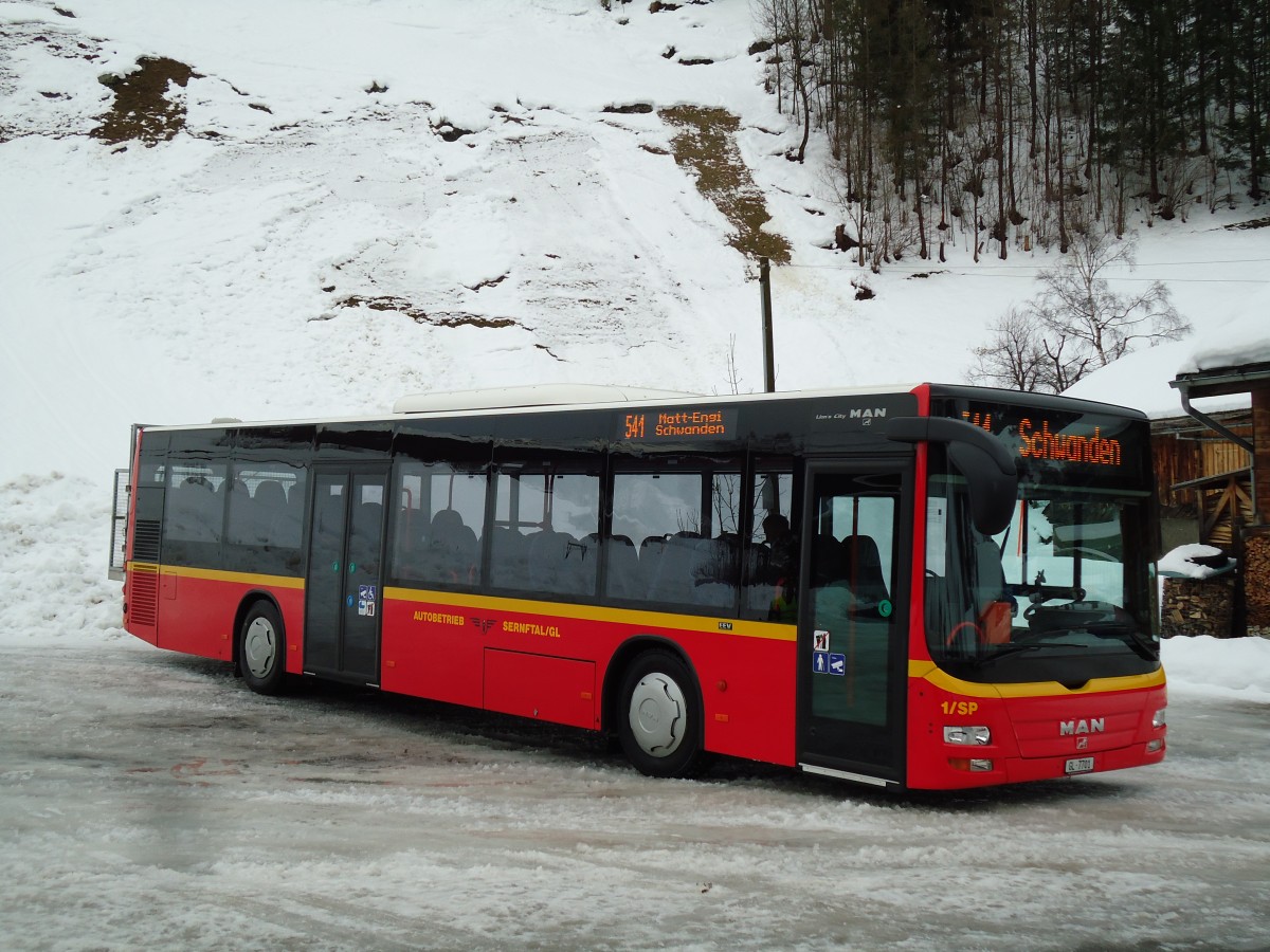 (142'588) - AS Engi - Nr. 1/SP/GL 7701 - MAN am 23. Dezember 2012 in Elm, Sportbahnen