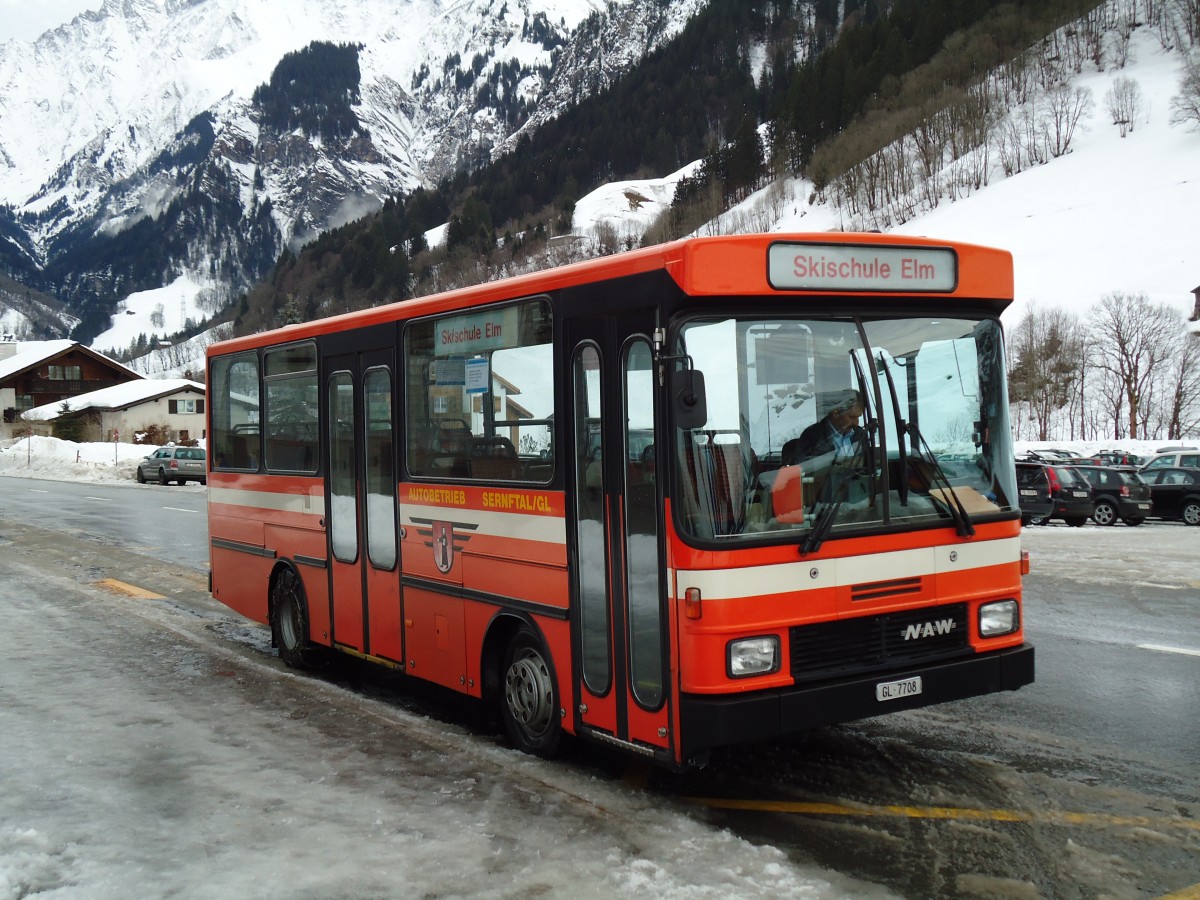 (142'594) - AS Engi - Nr. 8/GL 7708 - NAW/Hess (ex ZVB Zug Nr. 42) am 23. Dezember 2012 in Elm, Sportbahnen