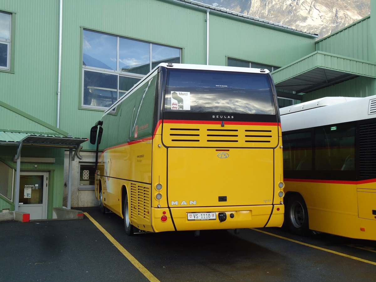 (142'658) - TMR Martigny - VS 1110 - MAN/Beulas am 26. Dezember 2012 in Leytron, Garage Buchard