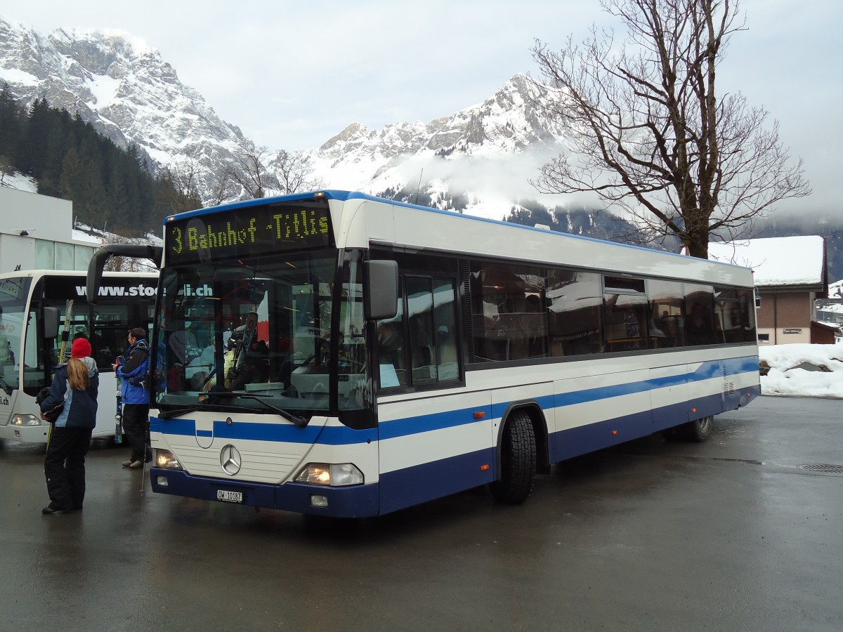 (142'943) - EAB Engelberg - Nr. 3/OW 10'187 - Mercedes/Hess (ex ZVB Zug Nr. 157; ex ZVB Zug Nr. 57) am 5. Januar 2013 in Engelberg, Titlisbahnen