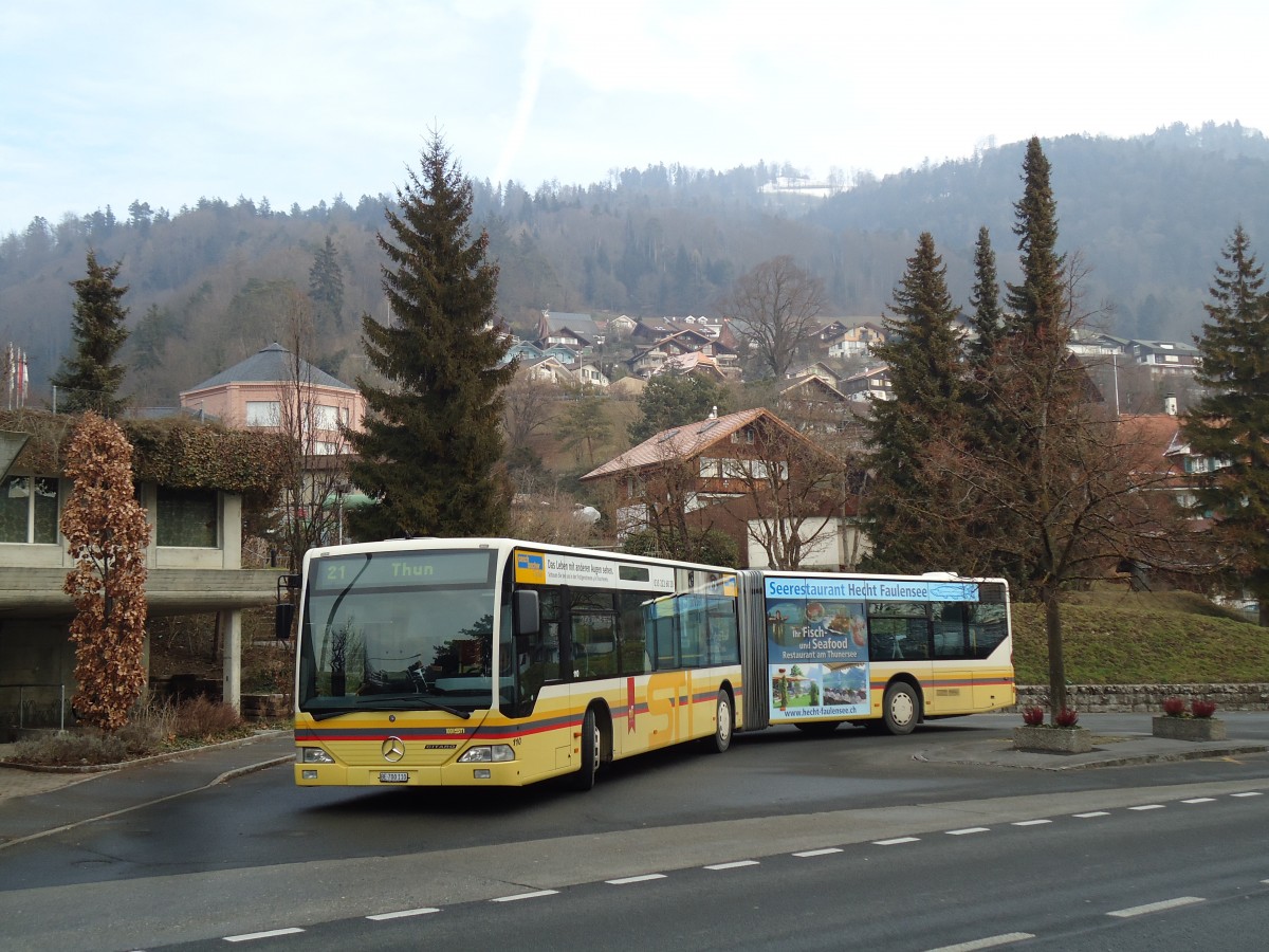 (143'032) - STI Thun - Nr. 110/BE 700'110 - Mercedes am 19. Januar 2013 in Oberhofen, Wichterheer Gut