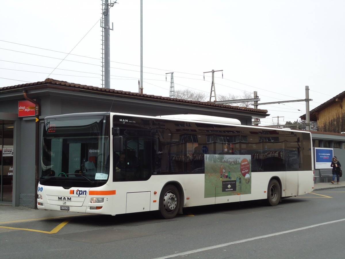 (143'393) - TPN Nyon - VD 116'230 - MAN am 22. Februar 2013 beim Bahnhof Nyon