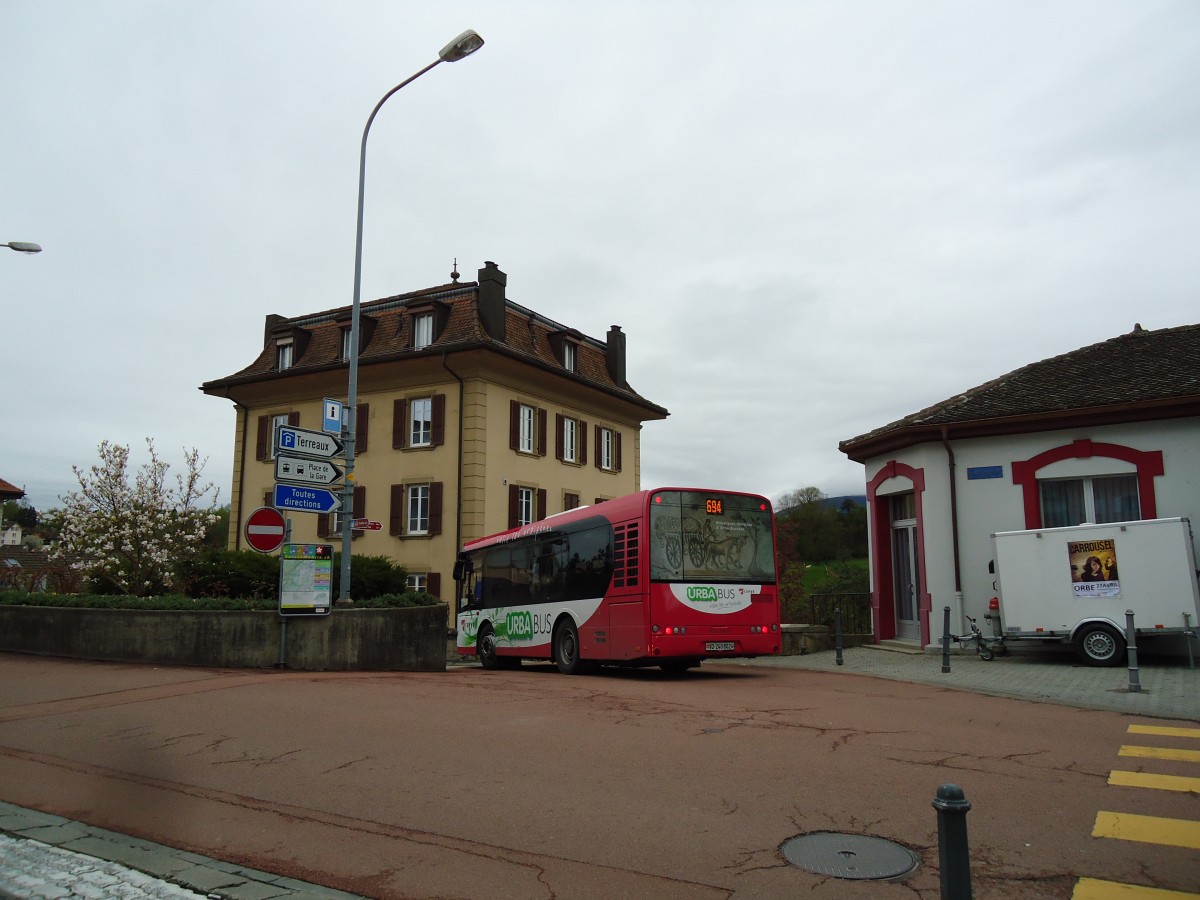 (143'846) - TRAVYS Yverdon - VD 240'802 - Solaris am 27. April 2013 in Orbe, Post