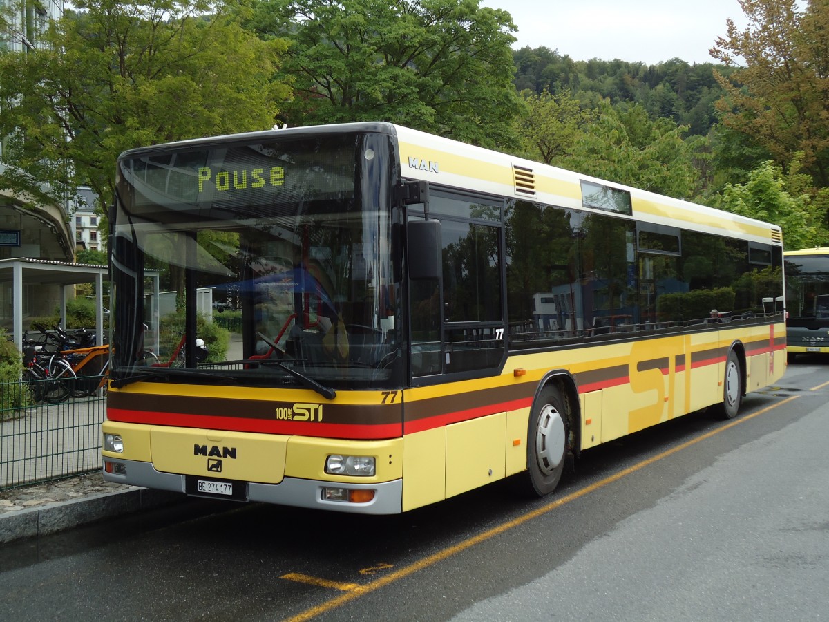 (144'509) - STI Thun - Nr. 77/BE 274'177 - MAN am 23. Mai 2013 bei der Schifflndte Thun