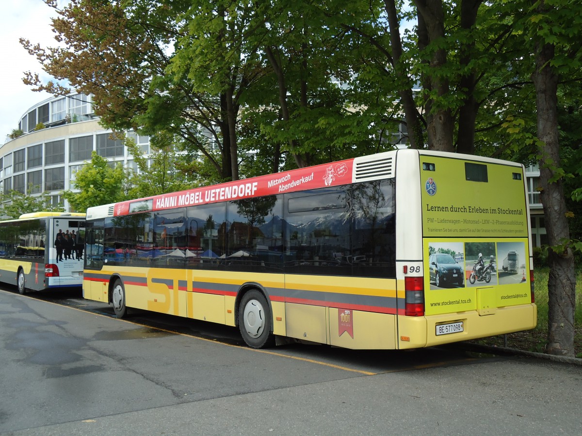 (144'513) - STI Thun - Nr. 98/BE 577'098 - MAN am 23. Mai 2013 bei der Schifflndte Thun