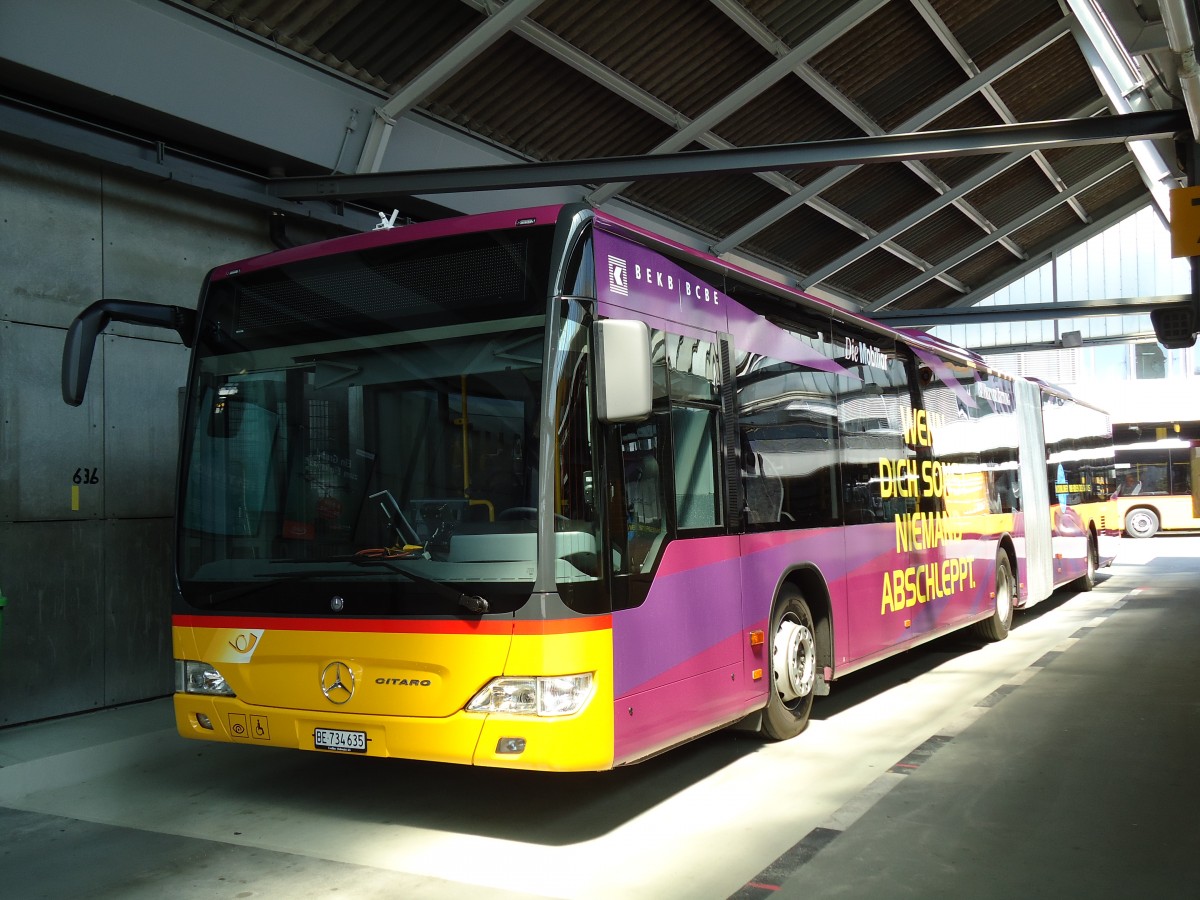 (144'633) - PostAuto Bern - Nr. 635/BE 734'635 - Mercedes am 27. Mai 2013 in Bern, Postautostation