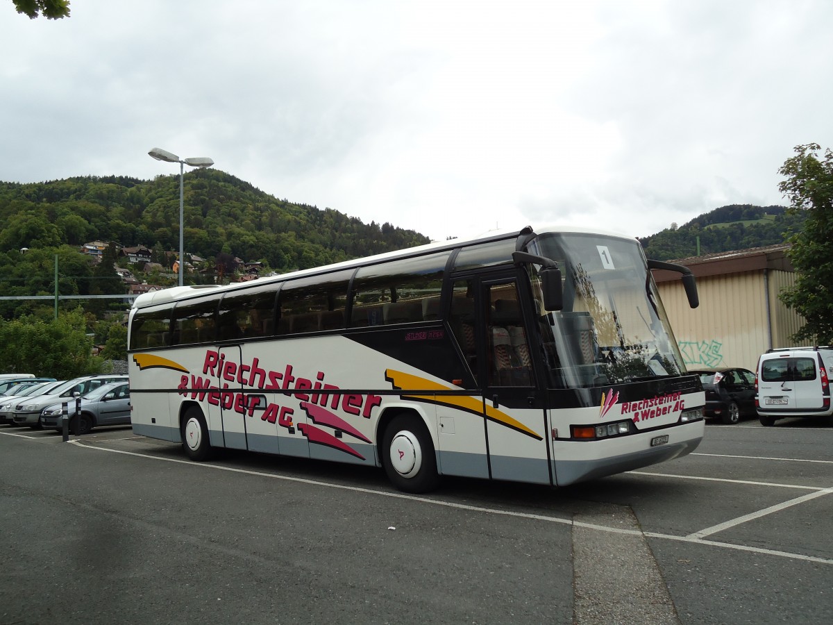 (144'771) - Riechsteiner&Weber, Muri - AG 6123 - Neoplan am 30. Mai 2013 in Thun, Seestrasse