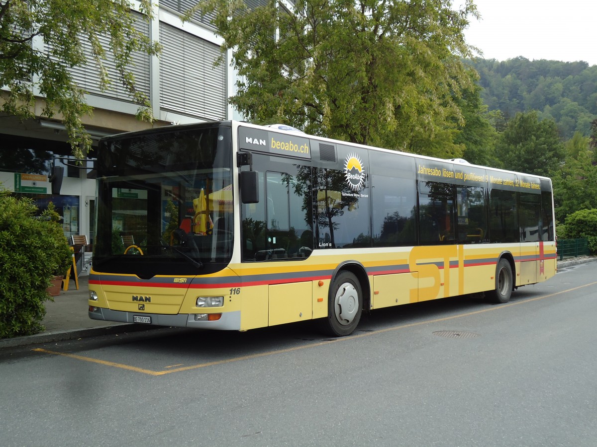 (144'787) - STI Thun - Nr. 116/BE 700'116 - MAN am 2. Juni 2013 bei der Schifflndte Thun