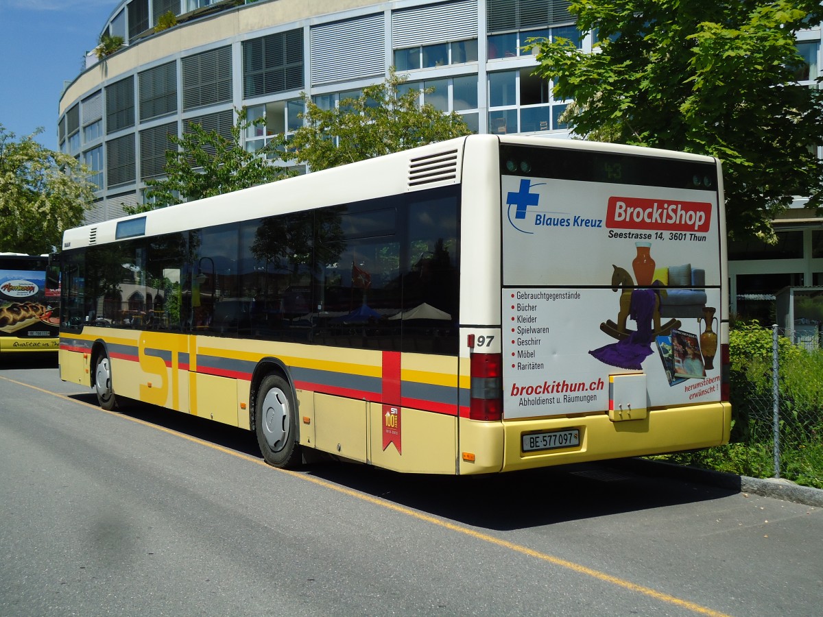 (144'815) - STI Thun - Nr. 97/BE 577'097 - MAN am 4. Juni 2013 bei der Schifflndte Thun