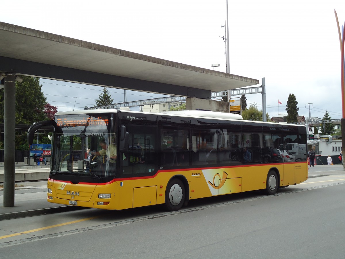 (144'917) - SB Trans, Sursee - Nr. 10/LU 247'398 - MAN (ex Hsler, Rickenbach Nr. 10) am 10. Juni 2013 beim Bahnhof Sursee