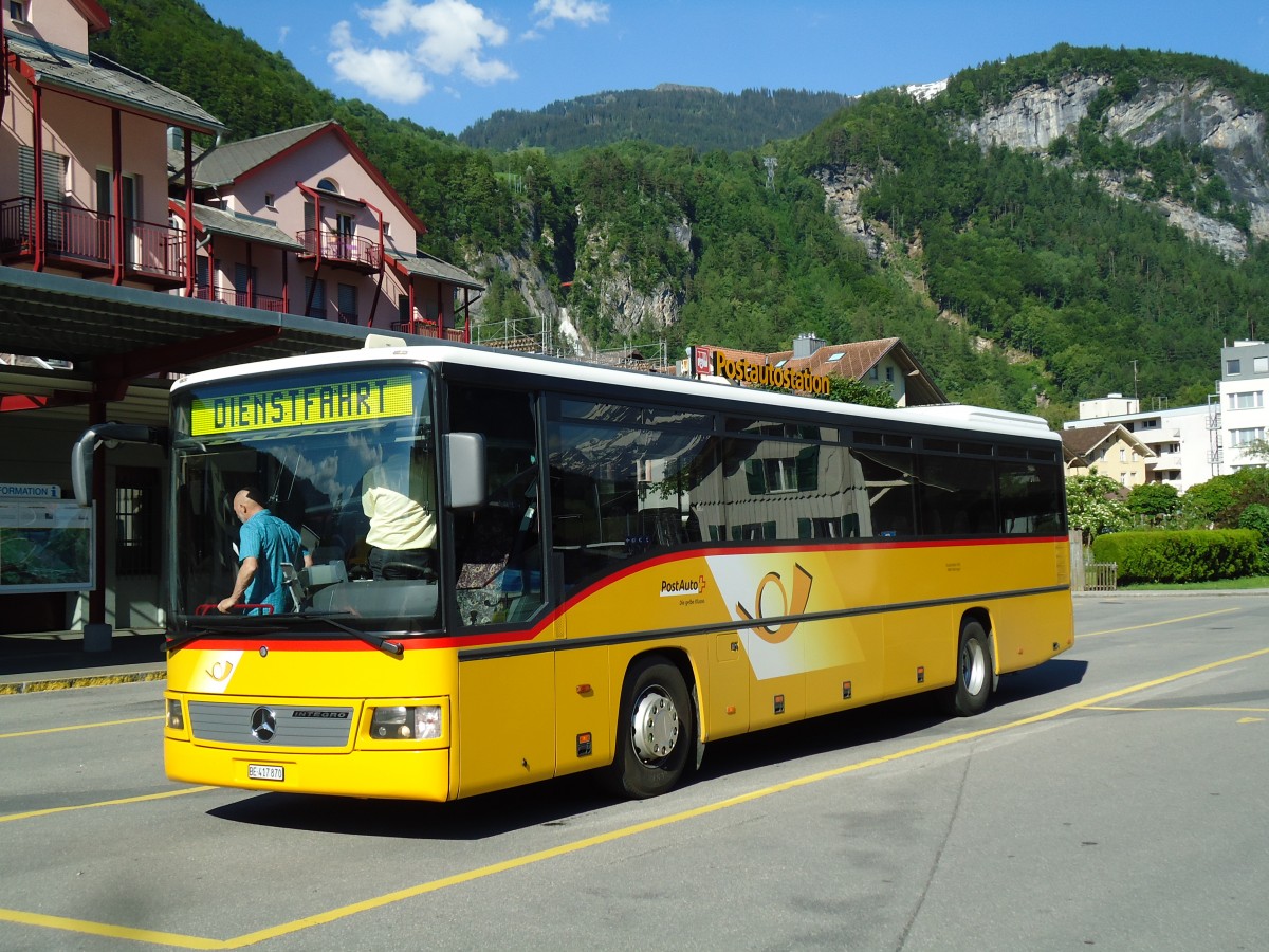 (145'153) - AVG Meiringen - Nr. 70/BE 417'870 - Mercedes am 16. Juni 2013 in Meiringen, Postautostation